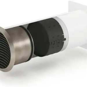 Naber 4043071 Turbo® 150 Mauerkasten inkl. THERMOBOX, weiß, Edelstahl, Rundrohranschuss/Compair flow (System Ø 150)